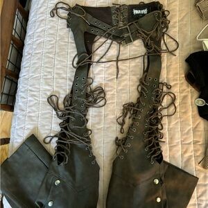 DOLLSKILL “Darkerwavs Fader Lace-up Chaps”